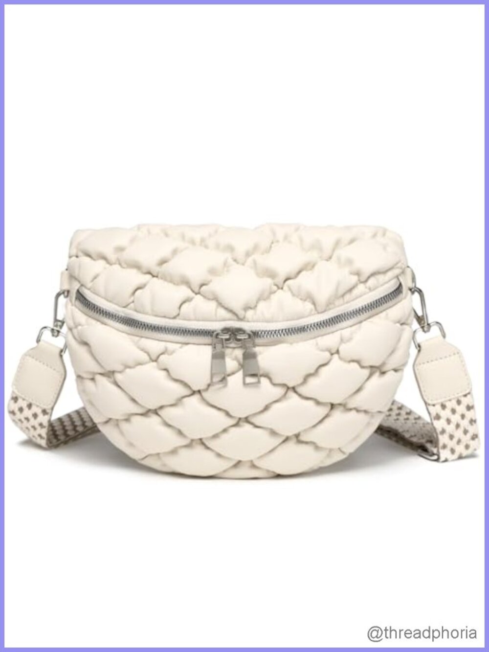 Women's Vegan Leather Anti-theft Crossbody Bum Bag with Adjustable Strap